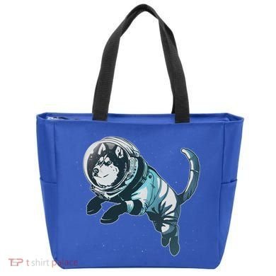 Astronaut Husky Dog Space Tote Bag