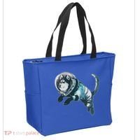 Astronaut Husky Dog Space Tote Bag thumb 2