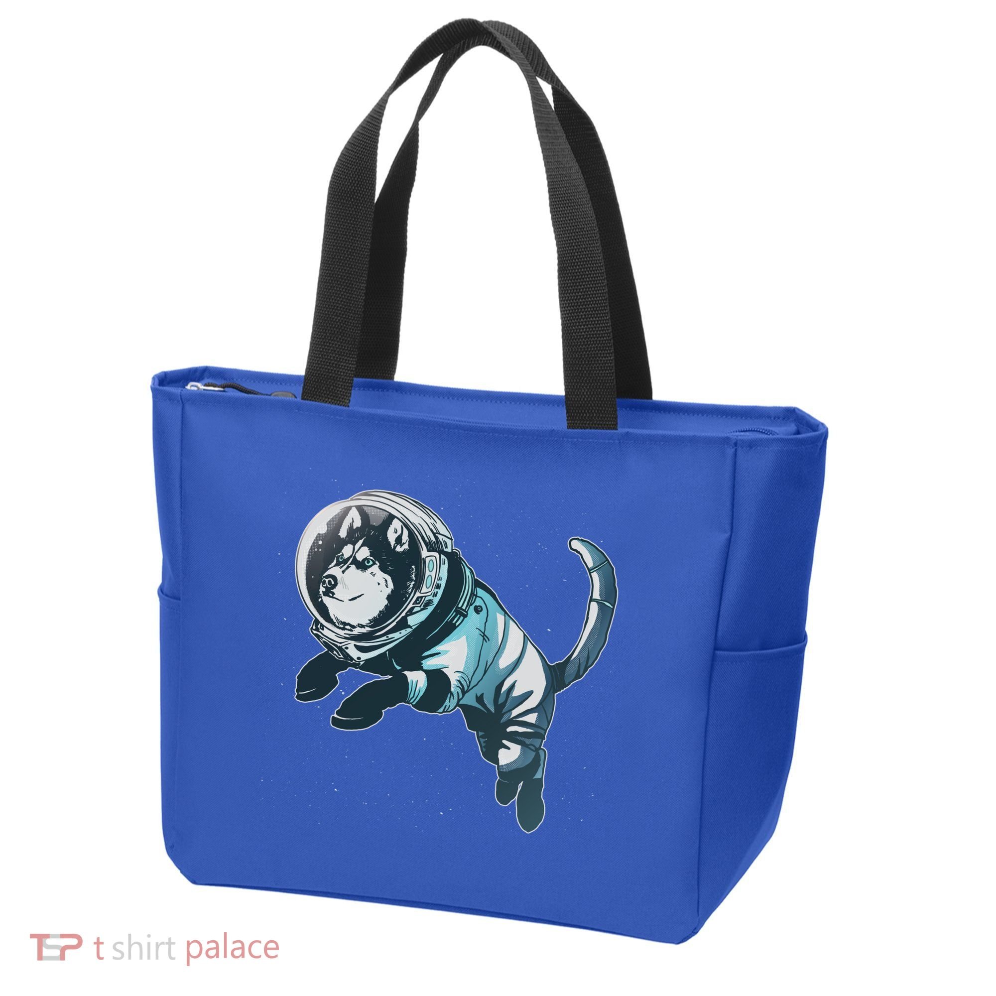 Astronaut Husky Dog Space Tote Bag