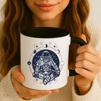 Astronaut in the lotus position Coffee Mug thumb 3