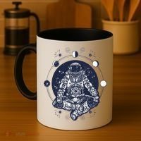 Astronaut in the lotus position Coffee Mug thumb 4