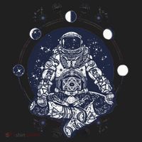 Astronaut in the lotus position Beanie thumb 2