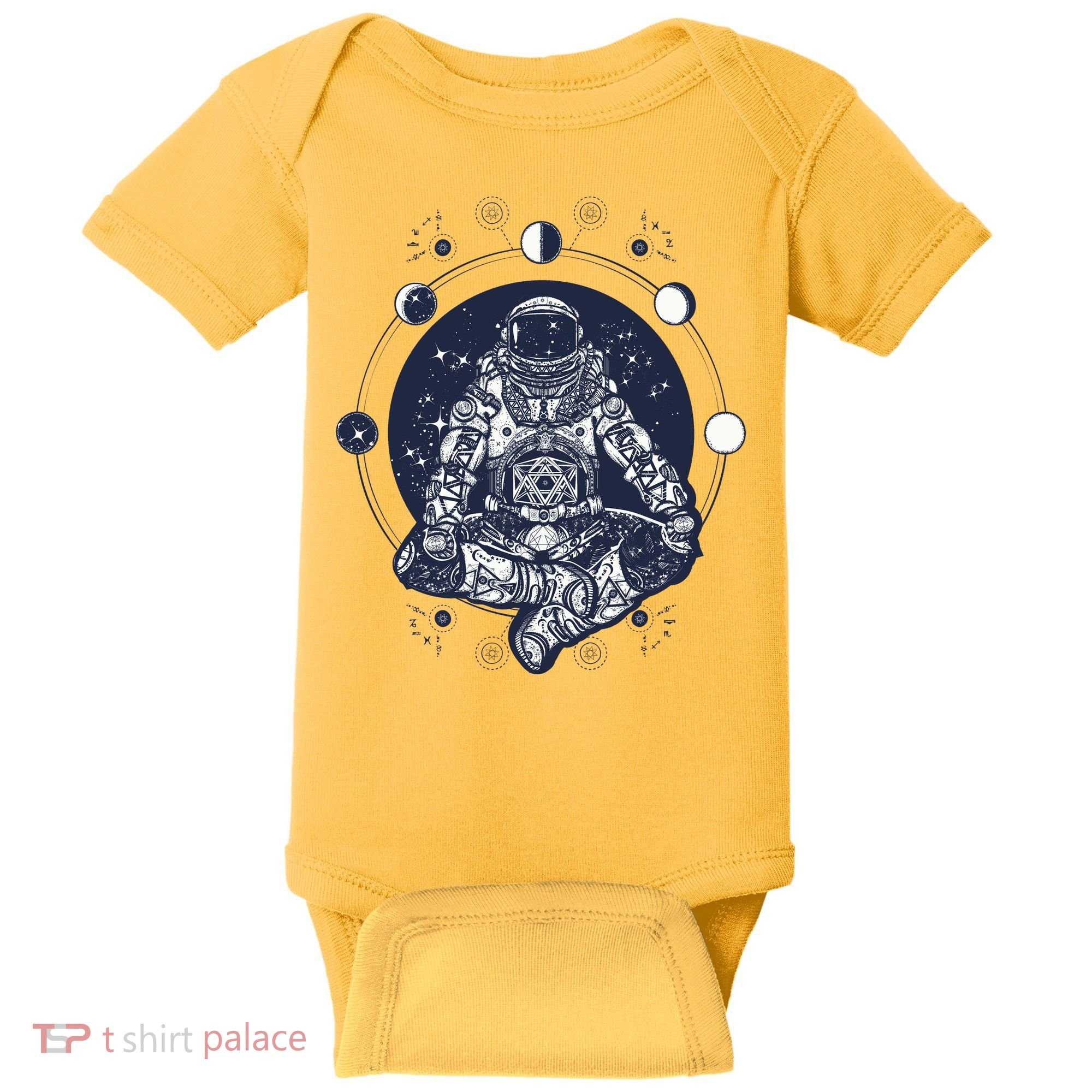 Astronaut in the lotus position Baby Bodysuit