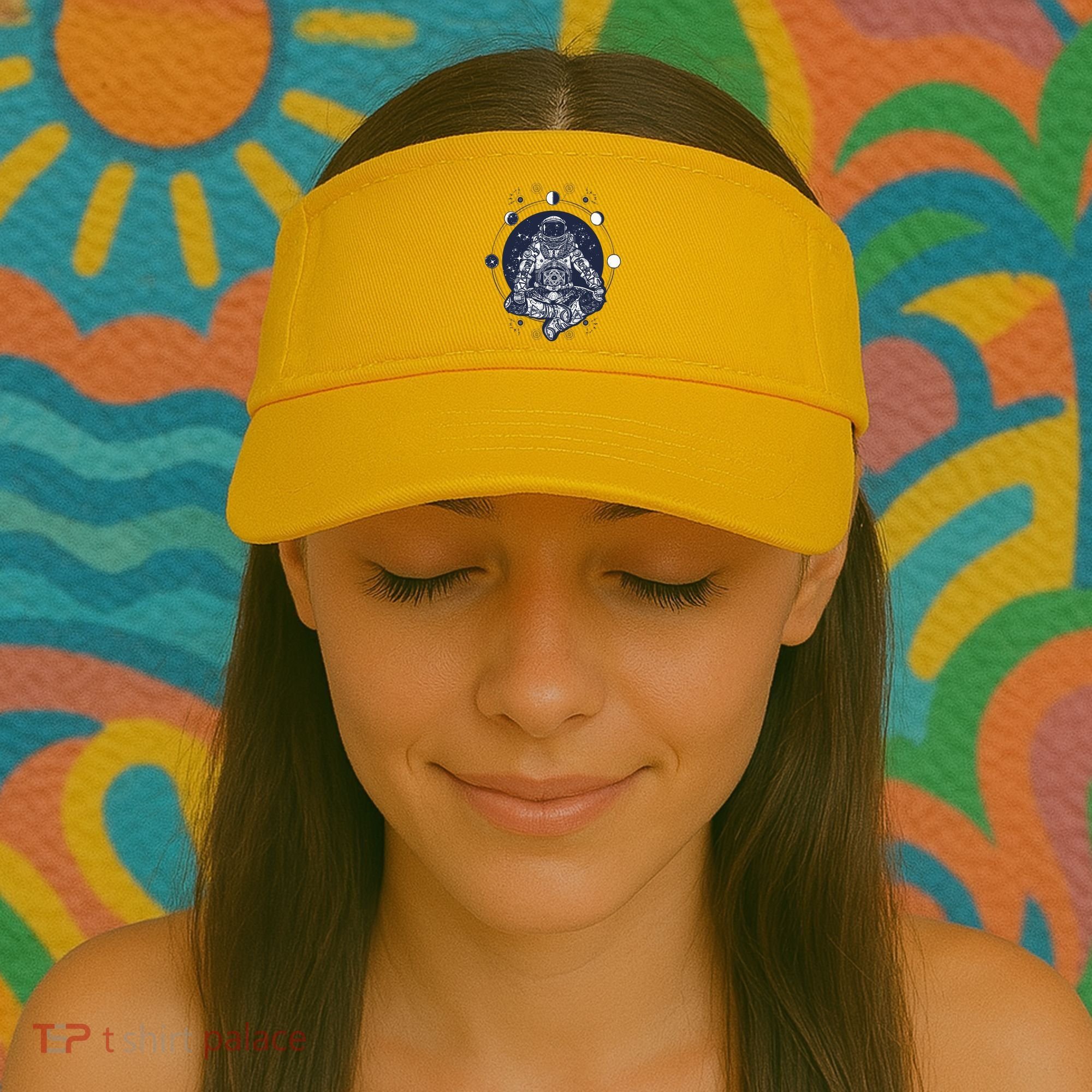 Astronaut in the lotus position Visor