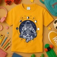Astronaut in the lotus position Kids T-Shirt thumb 3