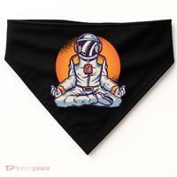 Astronaut Meditating USA-Made Doggie Bandana thumb 0