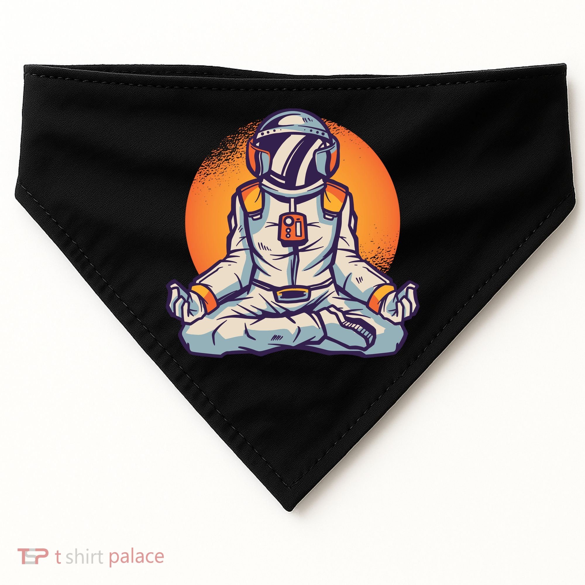 Astronaut Meditating USA-Made Doggie Bandana