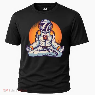 Astronaut Meditating Cooling Performance Crew T-Shirt