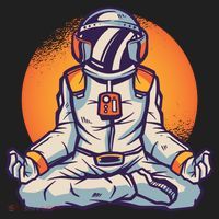 Astronaut Meditating Tumbler thumb 3