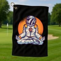 Astronaut Meditating Golf Towel thumb 1
