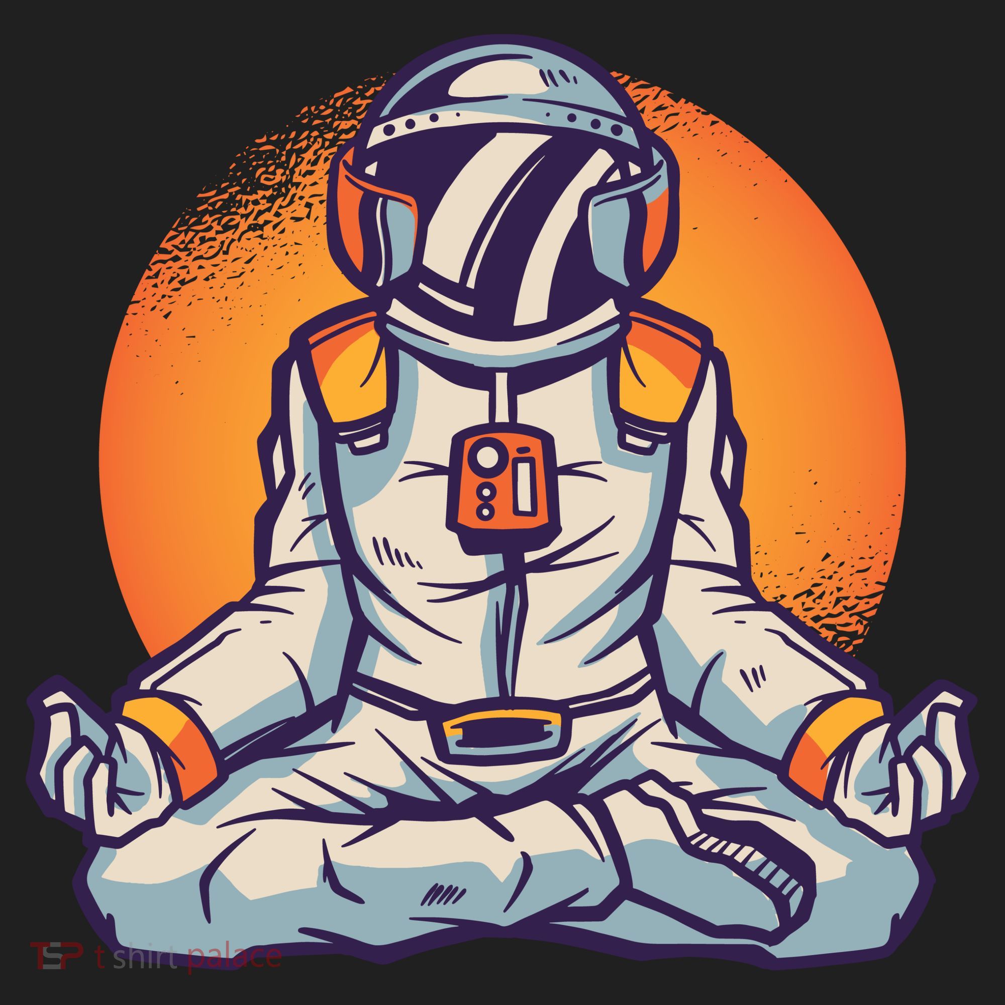 Astronaut Meditating Golf Towel