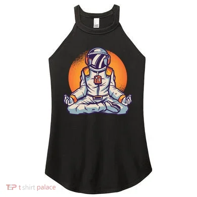 Astronaut Meditating Women's Perfect Tri Rocker Tank