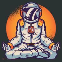 Astronaut Meditating Hoodie thumb 7