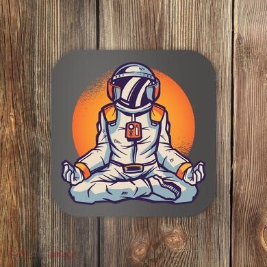 Astronaut Meditating Coaster