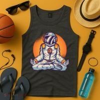 Astronaut Meditating Tank Top thumb 4