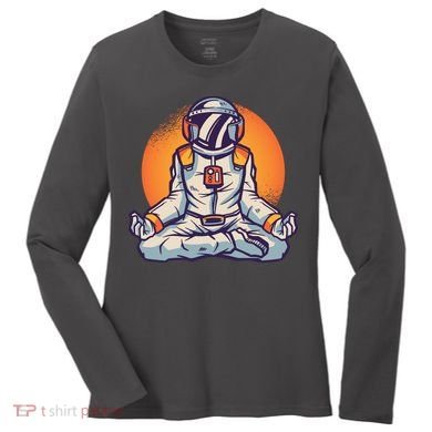 Astronaut Meditating Women's Long Sleeve Shirt