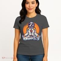 Astronaut Meditating Women's T-Shirt thumb 4