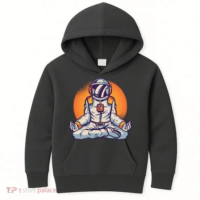 Astronaut Meditating Kids Hoodie