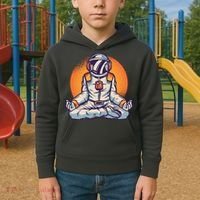 Astronaut Meditating Kids Hoodie thumb 2