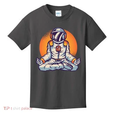 Astronaut Meditating Kids T-Shirt
