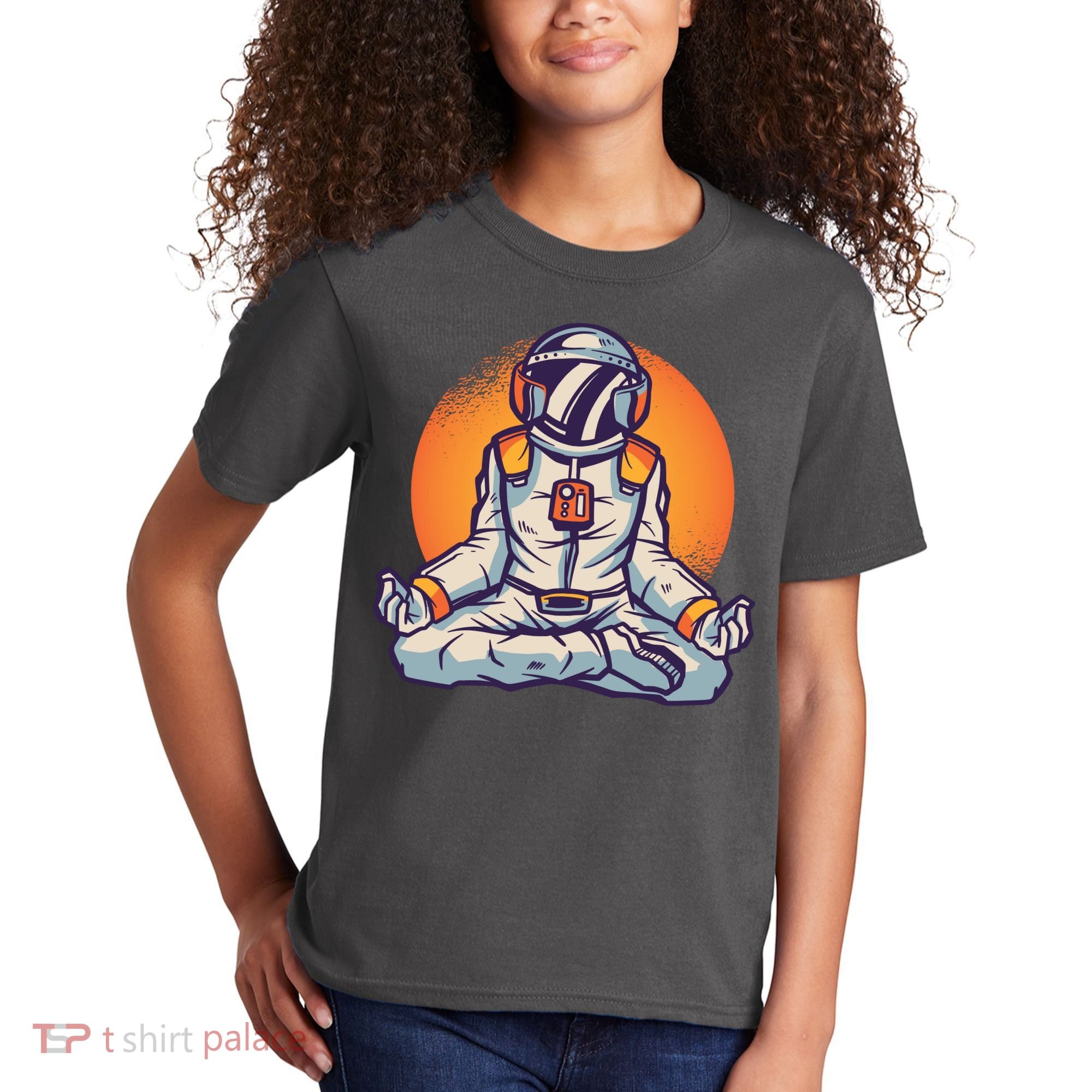 Astronaut Meditating Kids T-Shirt