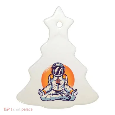 Astronaut Meditating Ceramic Ornament