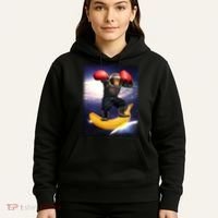 Astronaut Monkey Boxing In Space Hoodie thumb 5
