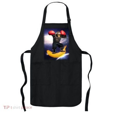 Astronaut Monkey Boxing In Space Apron