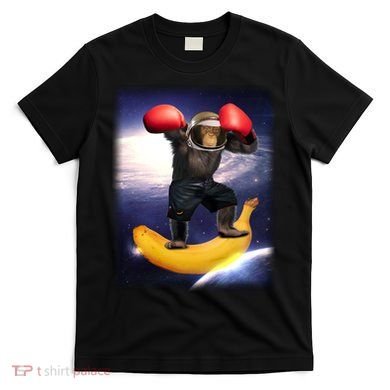 Astronaut Monkey Boxing In Space T-Shirt