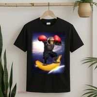 Astronaut Monkey Boxing In Space T-Shirt thumb 2