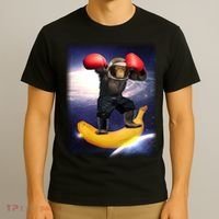 Astronaut Monkey Boxing In Space T-Shirt thumb 3