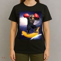 Astronaut Monkey Boxing In Space T-Shirt thumb 4