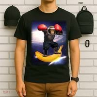 Astronaut Monkey Boxing In Space T-Shirt thumb 6