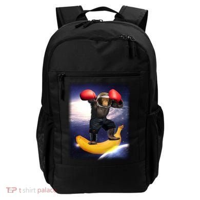 Astronaut Monkey Boxing In Space Backpack