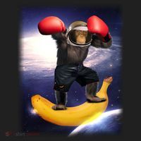 Astronaut Monkey Boxing In Space Tumbler thumb 3