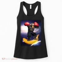 Astronaut Monkey Boxing In Space Women's Tank Top thumb 0