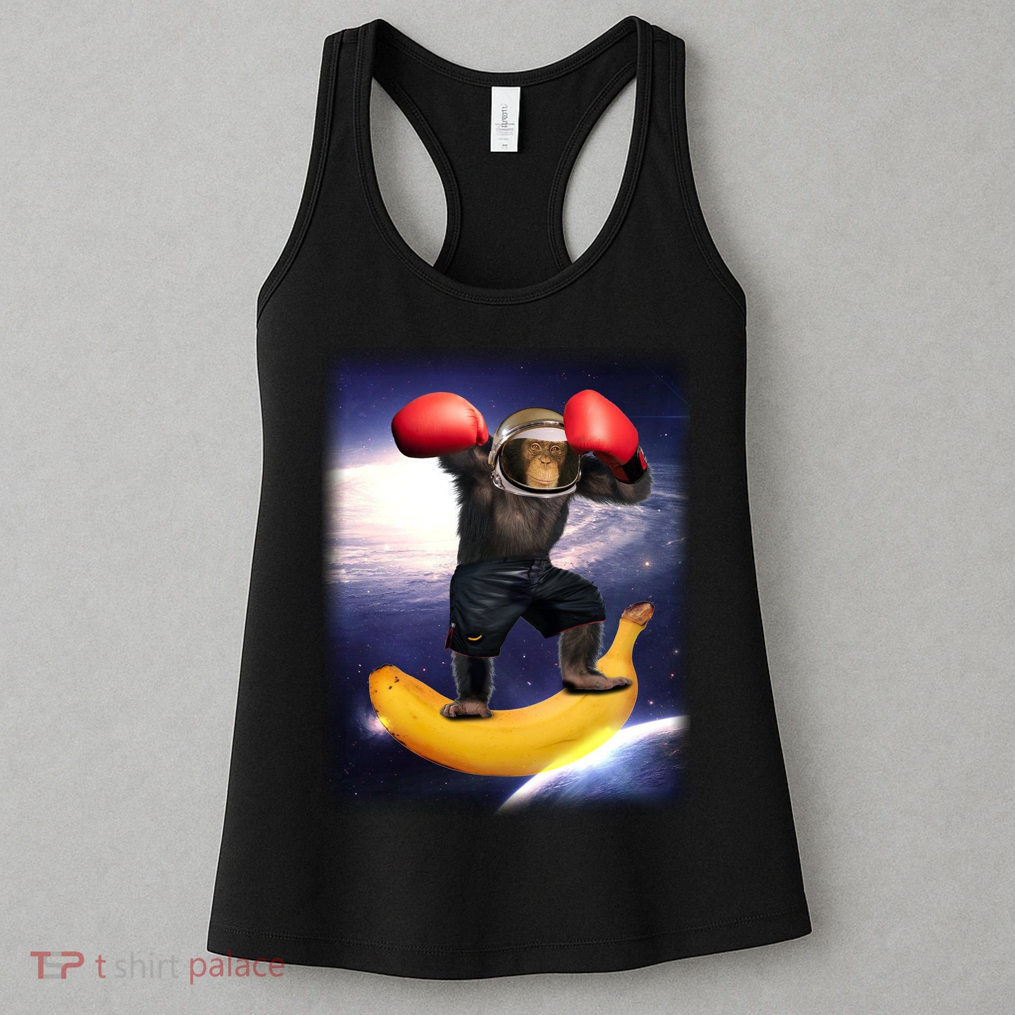 Astronaut Monkey Boxing In Space Women's Tank Top