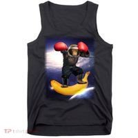 Astronaut Monkey Boxing In Space Tank Top thumb 0