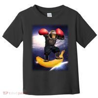 Astronaut Monkey Boxing In Space Toddler T-Shirt thumb 0