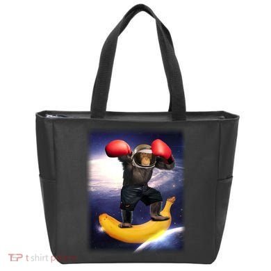 Astronaut Monkey Boxing In Space Tote Bag