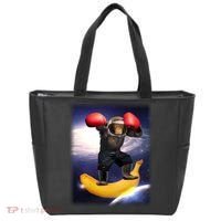Astronaut Monkey Boxing In Space Tote Bag thumb 0