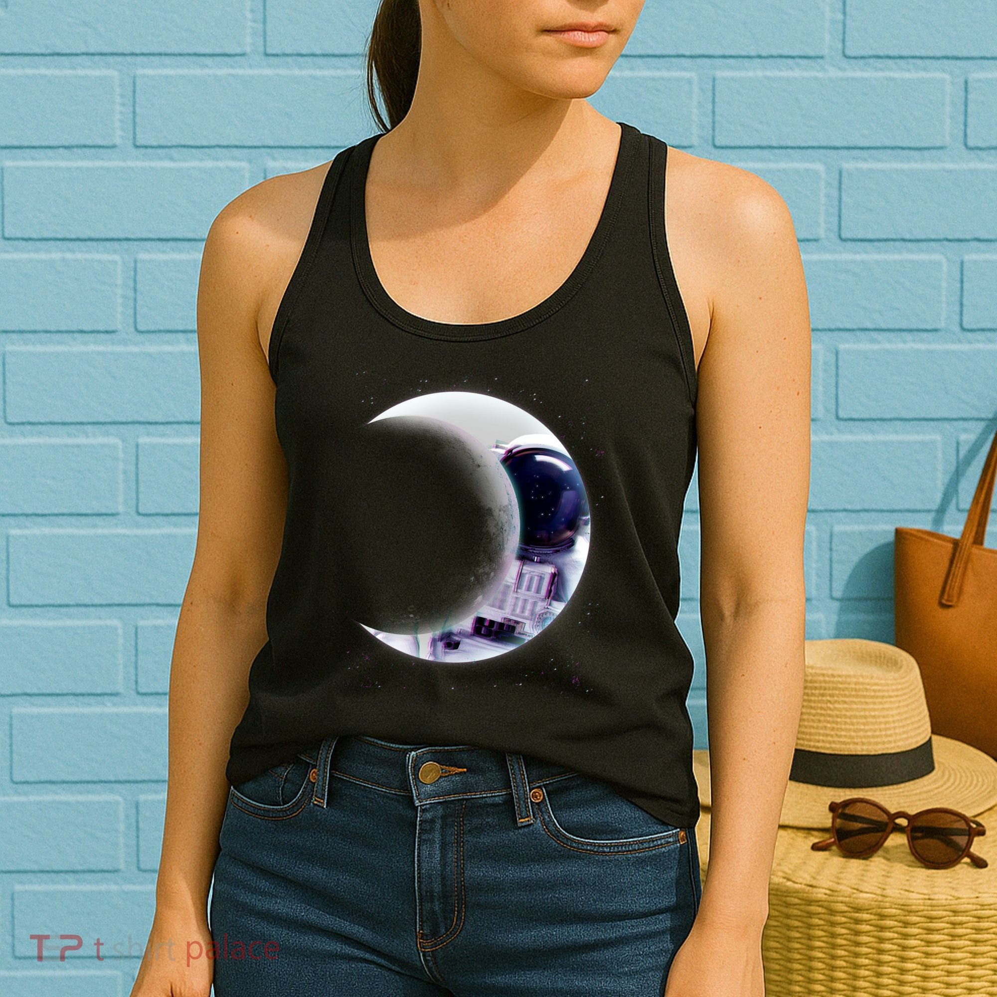 Astronaut Moon Women's Tank Top