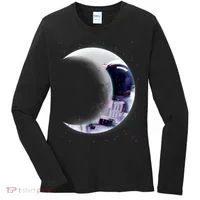 Astronaut Moon Women's Long Sleeve Shirt thumb 0