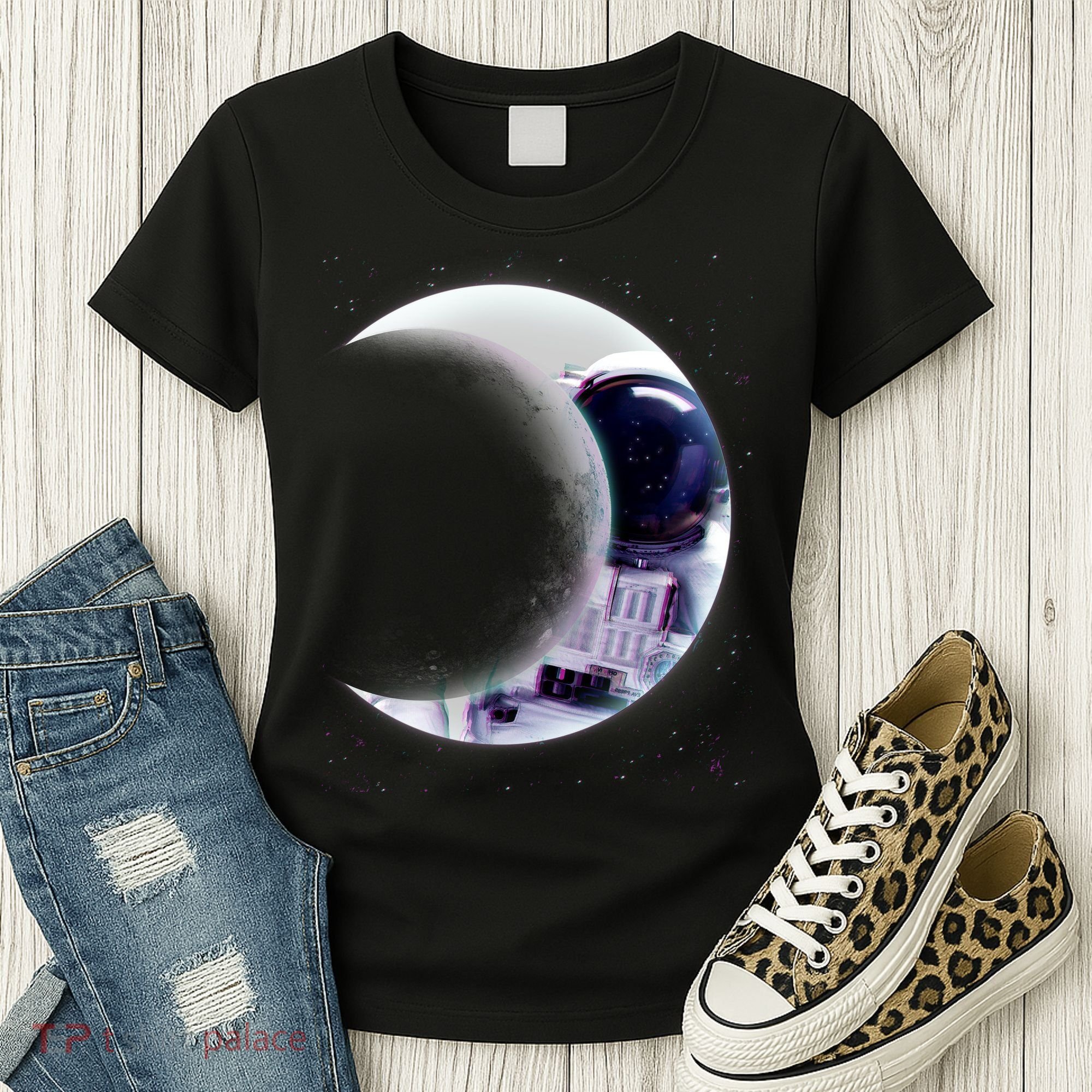 Astronaut Moon Women's T-Shirt