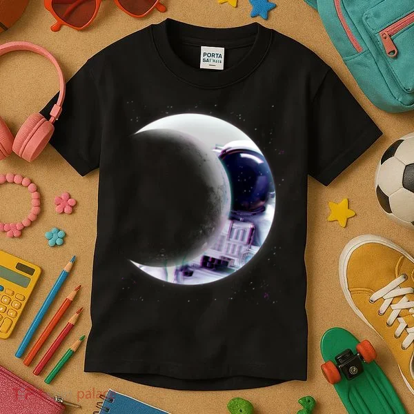 Astronaut Moon Kids T-Shirt
