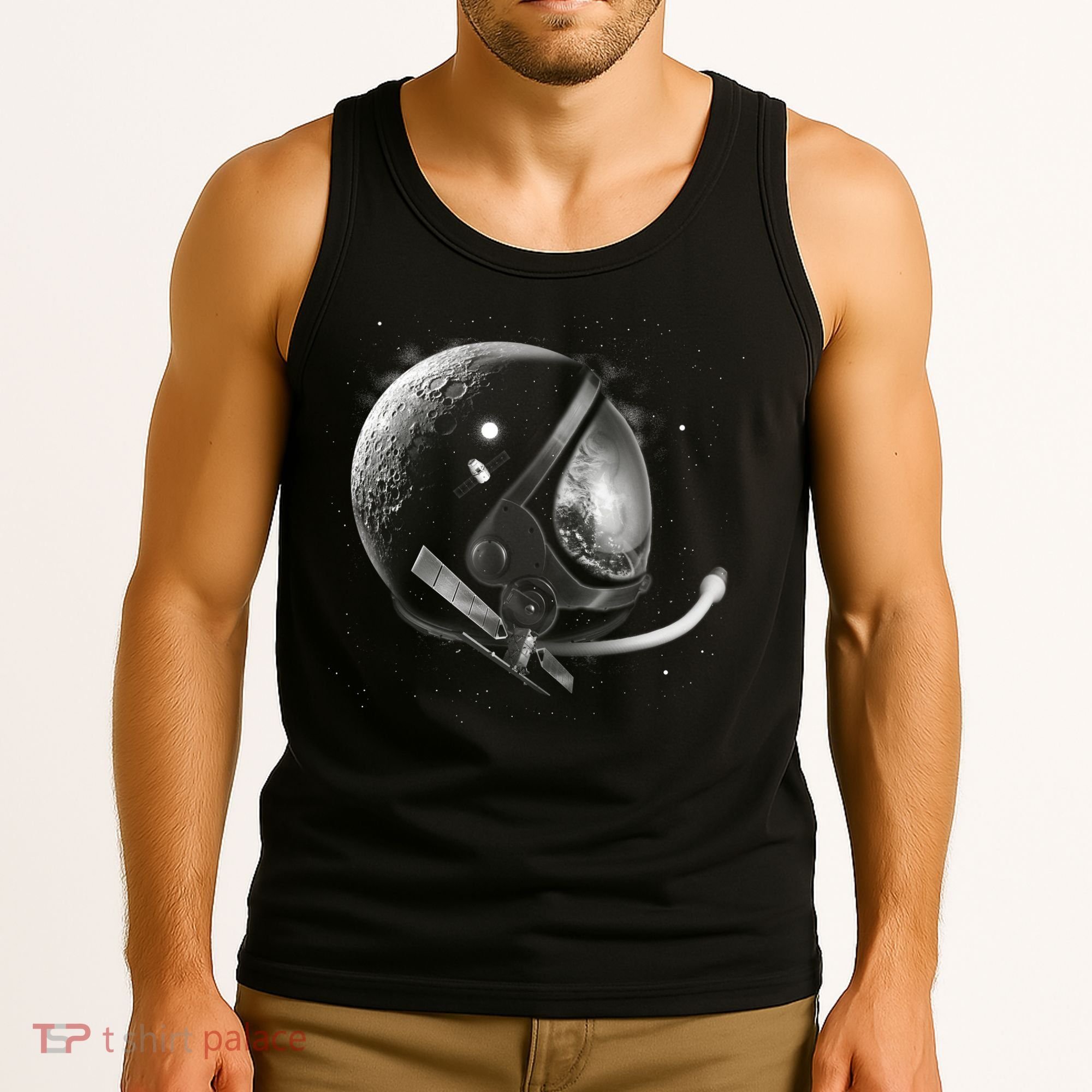 Astronaut Moon Helmet Tank Top