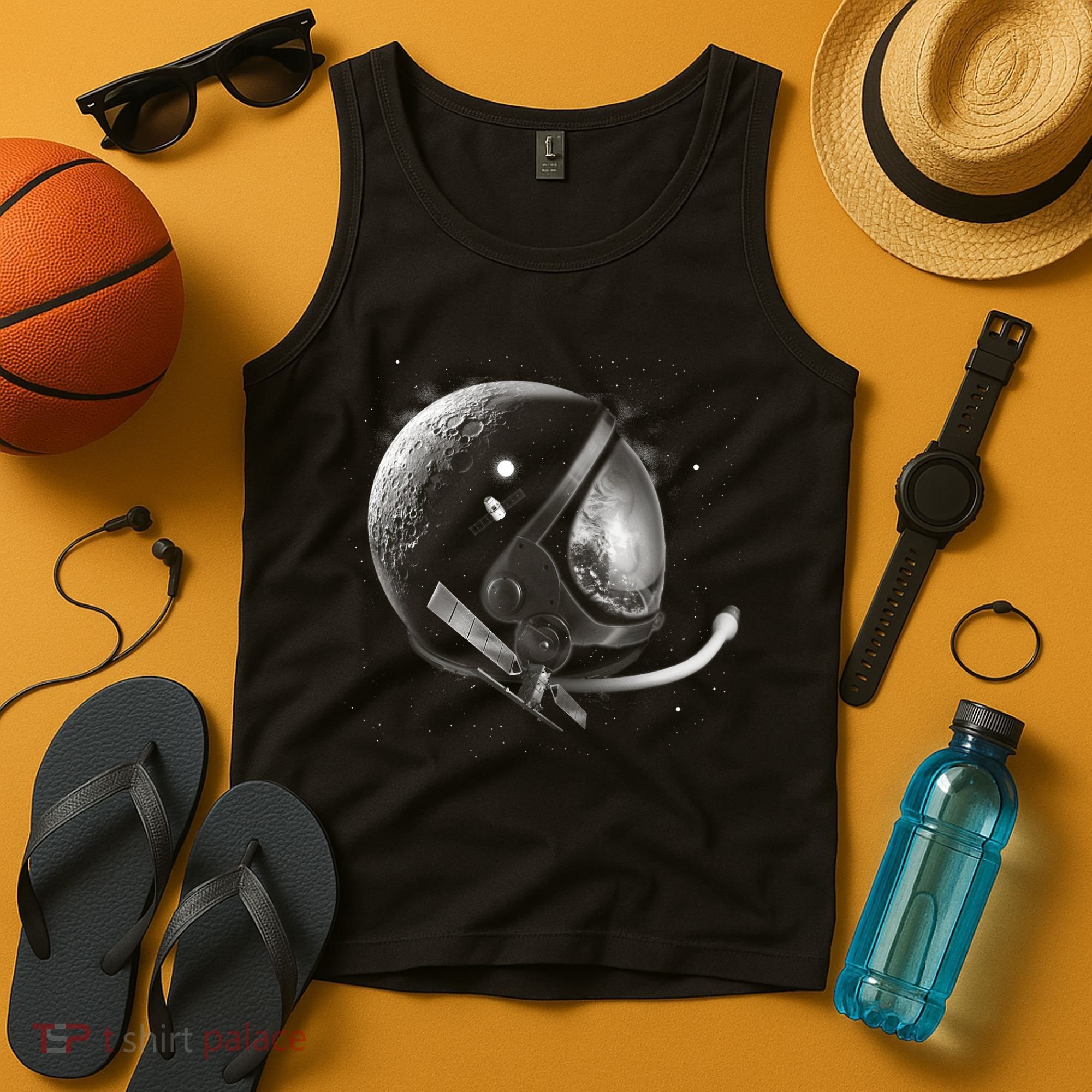 Astronaut Moon Helmet Tank Top