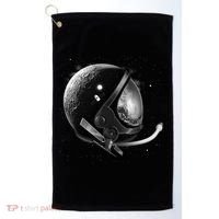 Astronaut Moon Helmet Golf Towel thumb 0