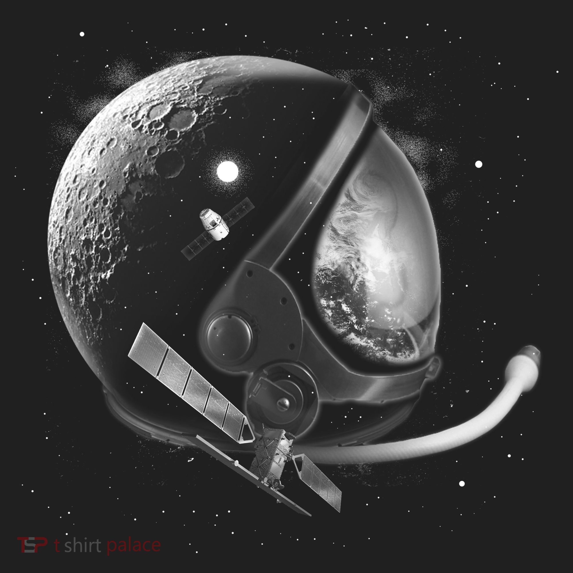Astronaut Moon Helmet Golf Towel