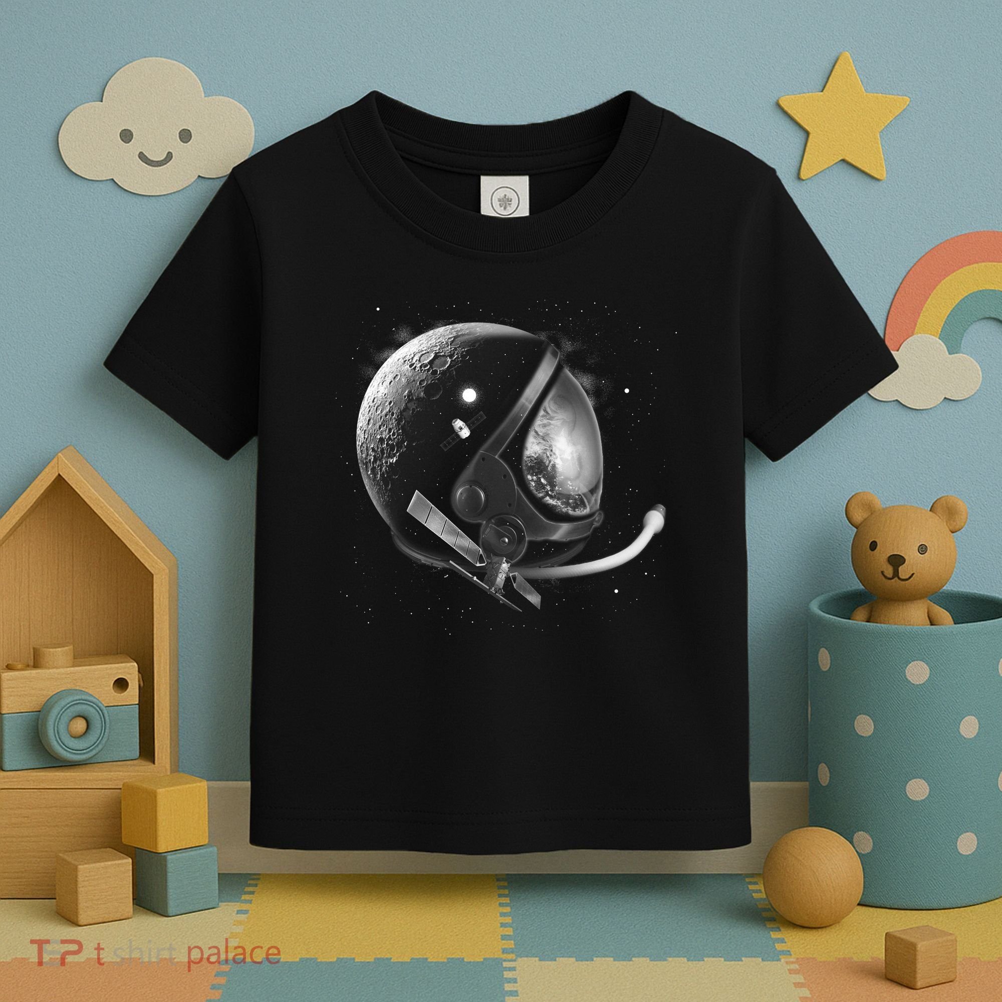 Astronaut Moon Helmet Toddler T-Shirt